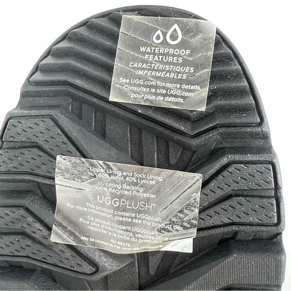 NEW Ugg Burleigh Chukka Boots Black Leather Men’s Size 8 Combat Ankle Wool New - Picture 7 of 11